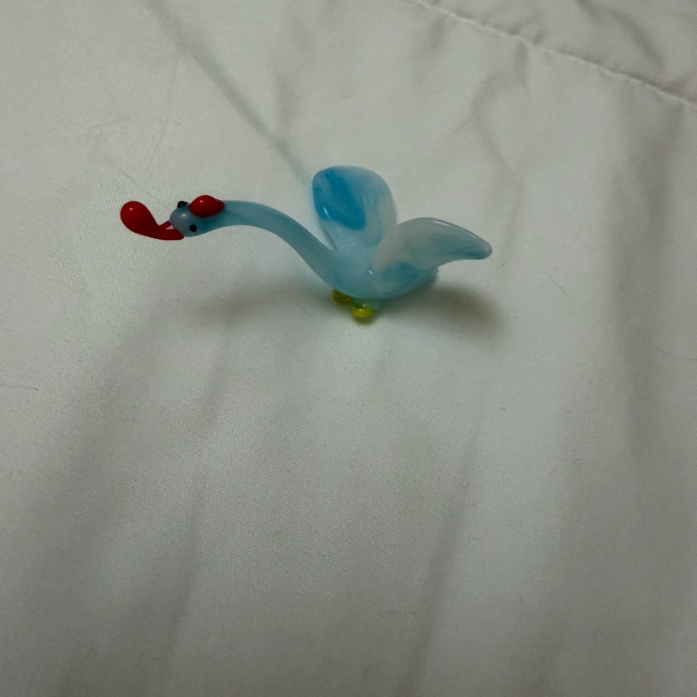 Blue Bird Handblown Glass Figurine